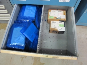 LISTA HEAVY DUTY 10-DRAWER PARTS CABINET W/ CONTENTS (W-44) LOADING & HANDLING FEE $25-